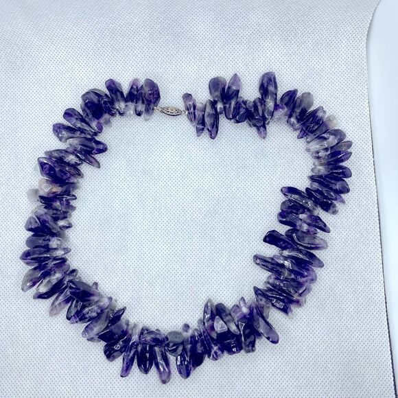 Amethyst chunky chokers necklace - Picture 1 of 7